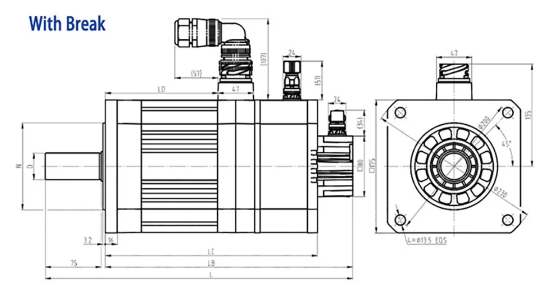 серводвигатель GSK 175SJTF от  Guangzhou CNC