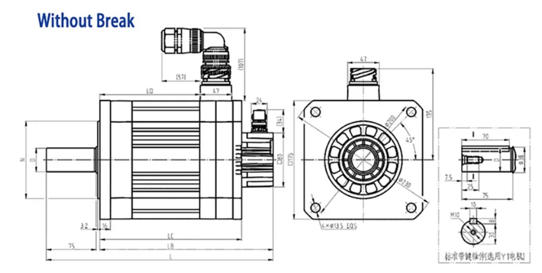 серводвигатель GSK 175SJTF от  Guangzhou CNC