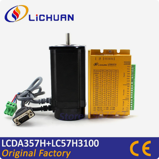 Шаговый двигатель Lichuan LCDA357H + LC57H3100 3 фазы 3 Нм Шаговый двигатель Lichuan LCDA357H + LC57H3100 3 фазы 3 Нм